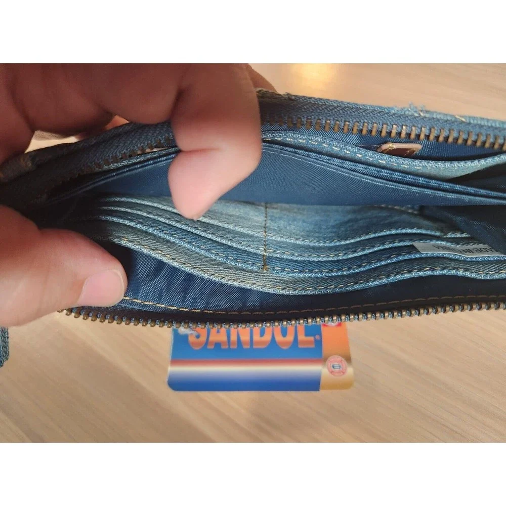 Texas‎ A&M University Aggies Sandol Jean Denim Wallet Pocket Zips Card Slots